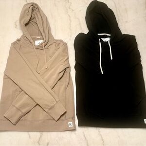 Reigning Champ Midweight Pullover Hoodie Lot Of 2, Black & Tan, Small, Excellent